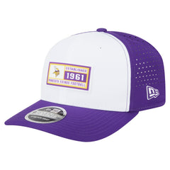 Minnesota Vikings New Era Established Patch 9SEVENTY Adjustable Hat - White/Purple Hats
