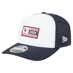Houston Texans New Era Established Patch 9SEVENTY Adjustable Hat - White/Navy Hats