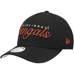 Cincinnati Bengals New Era Women's Metallic 9FORTY M-Crown A-Frame Adjustable Hat - Black Hats