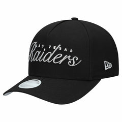 Las Vegas Raiders New Era Women's Metallic 9FORTY M-Crown A-Frame Adjustable Hat - Black Hats