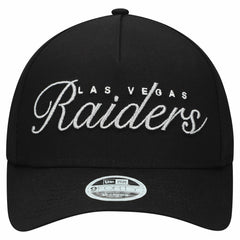 Las Vegas Raiders New Era Women's Metallic 9FORTY M-Crown A-Frame Adjustable Hat - Black Hats