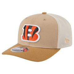 Cincinnati Bengals New Era Two-Tone Trucker 9SEVENTY Adjustable Hat - Light Beige Hats