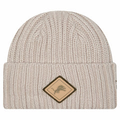 Detroit Lions New Era Logo Applique Cuffed Knit Hat - Light Beige Hats