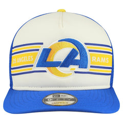 Los Angeles Rams New Era Banner A-Frame 9FIFTY Snapback Hat - Cream/Royal Hats