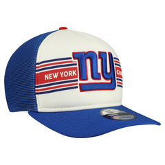 New York Giants New Era Banner A-Frame 9FIFTY Snapback Hat - Cream/Royal Hats
