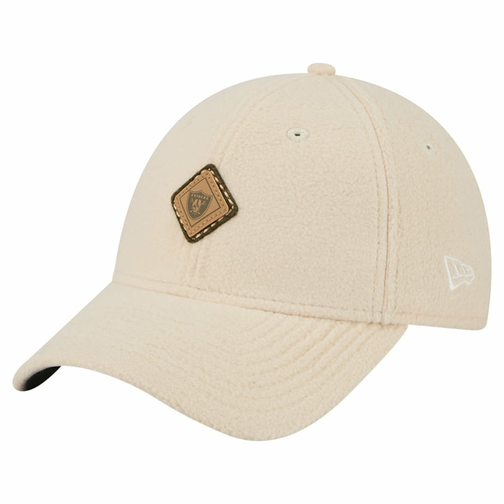 Las Vegas Raiders New Era Women's Comfy 9FORTY Adjustable Hat - Cream Hats