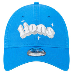 Detroit Lions New Era Girls Youth Cheer 9TWENTY Adjustable Hat - Blue Hats