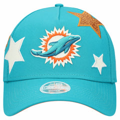Miami Dolphins New Era Women's Stardom A-Frame 9FORTY Adjustable Hat - Aqua Hats