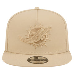 Miami Dolphins New Era Color Pack A-Frame 9FIFTY Snapback Hat - Light Beige Hats