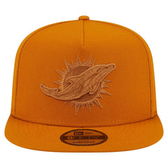 Miami Dolphins New Era Color Pack A-Frame 9FIFTY Snapback Hat - Brown Hats