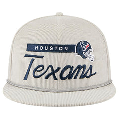 Houston Texans New Era Cord Rope Corduroy 9FIFTY Snapback Hat - Gray Hats