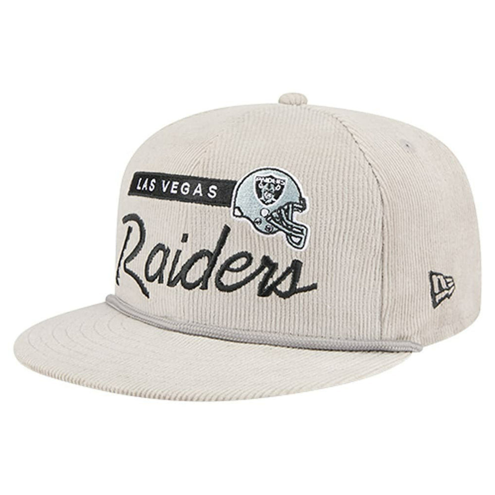 Las Vegas Raiders New Era Cord Rope Corduroy 9FIFTY Snapback Hat - Gray Hats