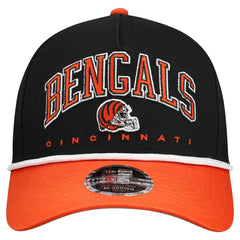 Cincinnati Bengals New Era Youth Arch COOLERA 9FORTY A-Frame Adjustable Hat - Black/Orange Hats