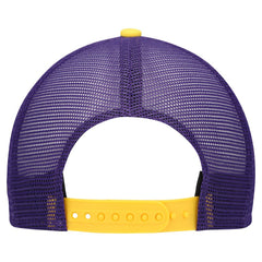 Minnesota Vikings New Era Youth Banner 9FIFTY A-Frame Adjustable Trucker Hat - Cream/Purple Hats