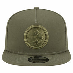Pittsburgh Steelers New Era Youth Color Pack A-Frame 9FIFTY Snapback Hat - Olive Hats