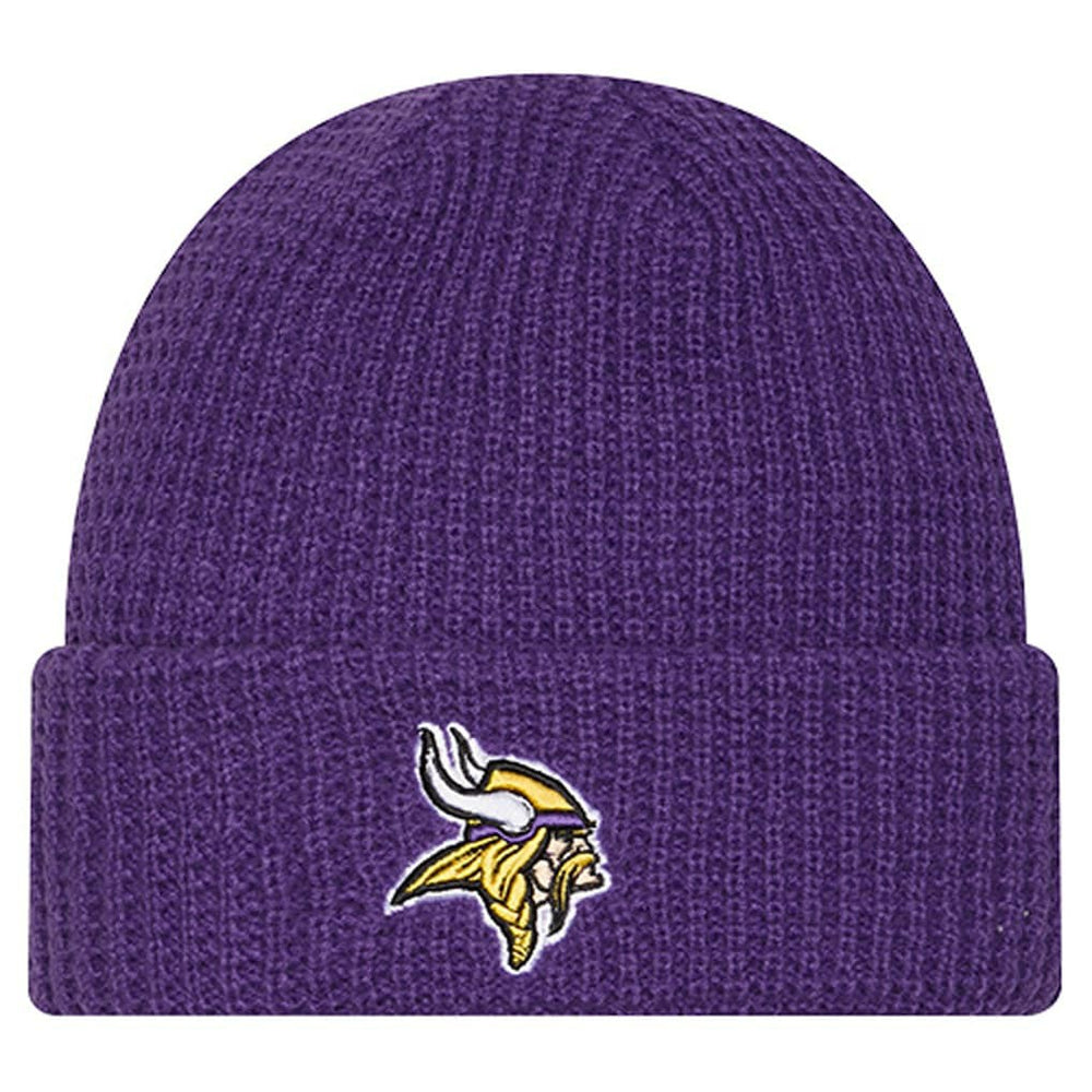 Minnesota Vikings New Era Youth Waffle Cuffed Knit Hat - Purple Hats