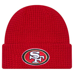 San Francisco 49ers New Era Youth Waffle Cuffed Knit Hat - Scarlet Hats