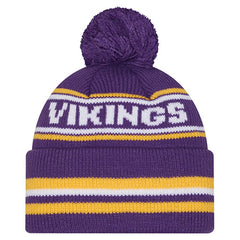 Minnesota Vikings New Era Youth Classic Cuffed Knit Hat with Pom - Purple Hats