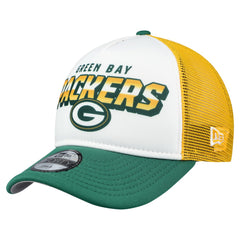 Green Bay Packers New Era Preschool 9FORTY A-Frame Adjustable Hat - White Hats