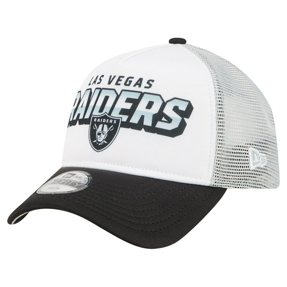 Las Vegas Raiders New Era Preschool 9FORTY A-Frame Adjustable Hat - White Hats