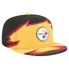 Pittsburgh Steelers New Era Break 59FIFTY Fitted Hat - Black/Gold Hats