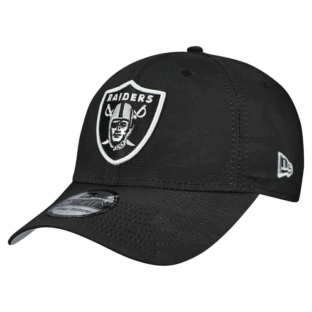 Las Vegas Raiders New Era Tonal Camo 39THIRTY Stretch Fit Hat - Black Hats