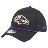 Baltimore Ravens New Era Perforated 39THIRTY Flex Hat - Black Hats