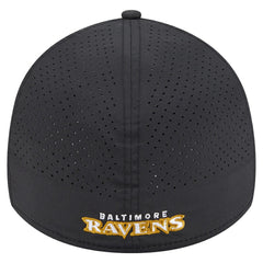 Baltimore Ravens New Era Perforated 39THIRTY Flex Hat - Black Hats
