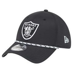 Las Vegas Raiders New Era Perforated 39THIRTY Flex Hat - Black Hats
