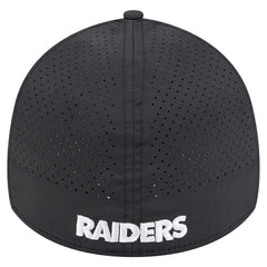 Las Vegas Raiders New Era Perforated 39THIRTY Flex Hat - Black Hats