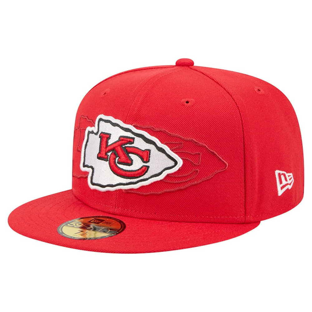 Kansas City Chiefs New Era Tri-Hit 59FIFTY Fitted Hat - Red Hats