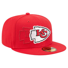 Kansas City Chiefs New Era Tri-Hit 59FIFTY Fitted Hat - Red Hats