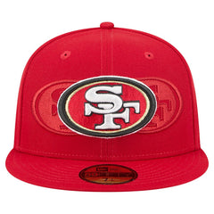 San Francisco 49ers New Era Tri-Hit 59FIFTY Fitted Hat - Scarlet Hats