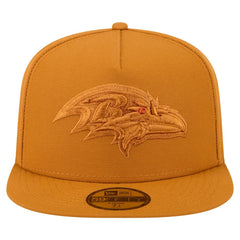 Baltimore Ravens New Era Color Pack A-Frame 59FIFTY Fitted Hat - Brown Hats