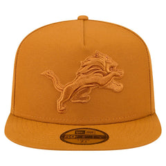 Detroit Lions New Era Color Pack A-Frame 59FIFTY Fitted Hat - Brown Hats