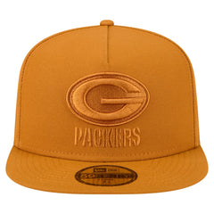 Green Bay Packers New Era Color Pack A-Frame 59FIFTY Fitted Hat - Brown Hats
