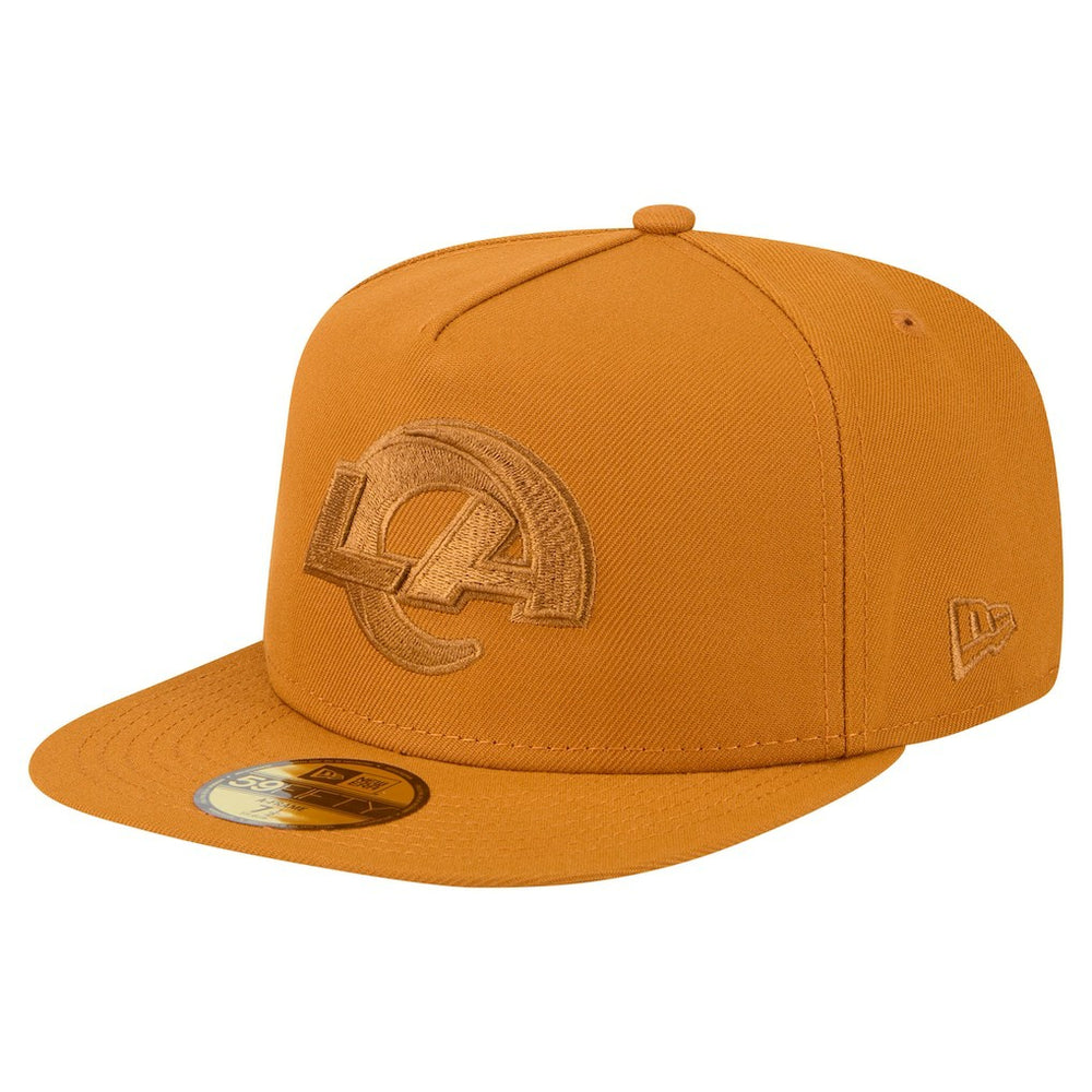Los Angeles Rams New Era Color Pack A-Frame 59FIFTY Fitted Hat - Brown Hats
