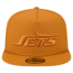 New York Jets New Era Color Pack A-Frame 59FIFTY Fitted Hat - Brown Hats