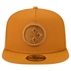 Pittsburgh Steelers New Era Color Pack A-Frame 59FIFTY Fitted Hat - Brown Hats