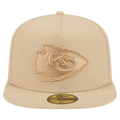 Kansas City Chiefs New Era Color Pack A-Frame 59FIFTY Fitted Hat - Light Beige Hats