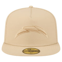 Los Angeles Chargers New Era Color Pack A-Frame 59FIFTY Fitted Hat - Beige Hats