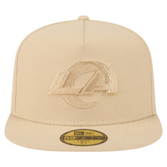 Los Angeles Rams New Era Color Pack A-Frame 59FIFTY Fitted Hat - Light Beige Hats