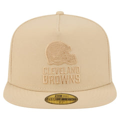 Cleveland Browns New Era Color Pack A-Frame 59FIFTY Fitted Hat - Light Beige Hats