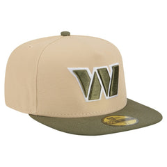 Washington Commanders New Era Color Pack A-Frame 59FIFTY Fitted Hat - Beige/Olive Hats