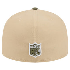 Detroit Lions New Era Color Pack A-Frame 59FIFTY Fitted Hat - Beige/Olive Hats