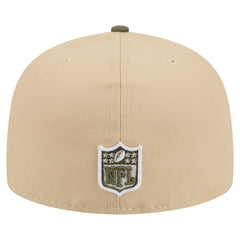Cleveland Browns New Era Color Pack A-Frame 59FIFTY Fitted Hat - Beige/Olive Hats