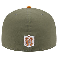 Detroit Lions New Era Color Pack A-Frame 59FIFTY Fitted Hat - Olive/Brown Hats