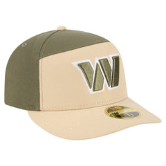 Washington Commanders New Era Two-Tone Color Pack Split Panel 59FIFTY Fitted Hat - Light Beige/Olive Hats
