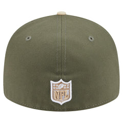 Miami Dolphins New Era Two-Tone Color Pack Split Panel 59FIFTY Fitted Hat - Light Beige/Olive Hats