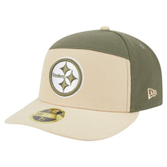 Pittsburgh Steelers New Era Two-Tone Color Pack Split Panel 59FIFTY Fitted Hat - Light Beige/Olive Hats